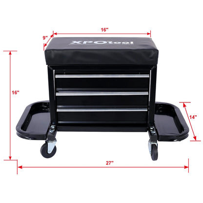 UBesGoo 350-Pound Capacity Garage Glider Rolling Tool Chest Seat
