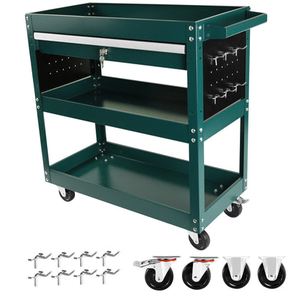 DUOSONG 5-Drawer Rolling Tool Chest, High Capacity Tool Storage Cabinet W/Lockable Wheels, Adjustable Shelf & Anti-Slip Liner, Detachable Tool Box Organizer, Rolling Tool Cabinet Blue Steel Tools &