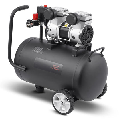 KFFKFF Air Compressor, 8 Gallon Tank, 1HP 2.2 CFM@90 PSI, Oil-Free, Max 120PSI, 80dB Quiet, Portable for Car Maintenance, Tire Filling, Painting