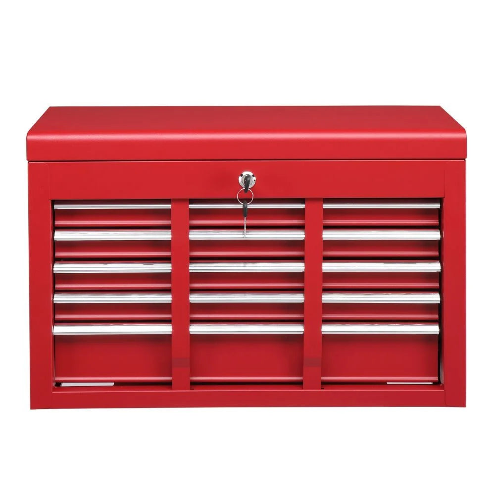 IVV 4-Drawer Rolling Tool Chest w/Lock & Key, Tool Storage Cabinet with Universal Wheels, Anti-Scratch Liners, Tool Organizer Box for Garage, Warehouse & Repair Shop, Red