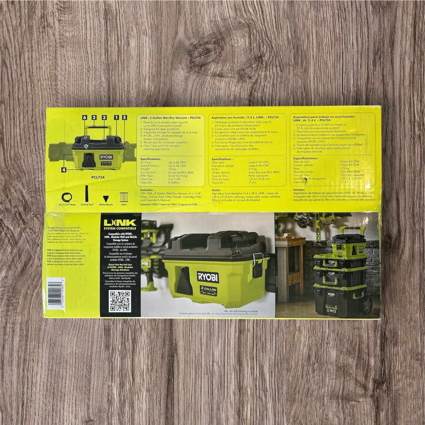 RYOBI ONE+ 18V LINK Cordless 3 Gal. Wet/Dry Vacuum (Tool Only)