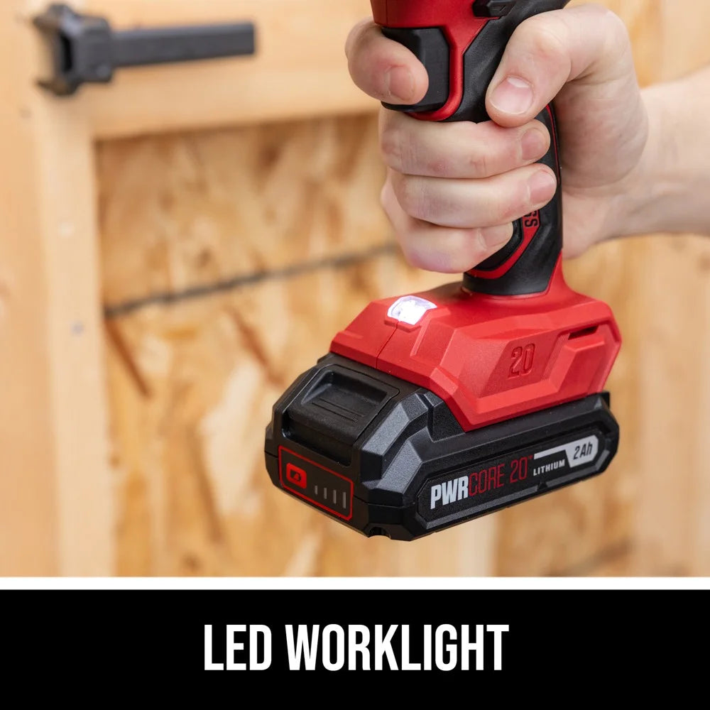 SKIL PWRCORE 20? Brushless 20V 1/2 In. Drill Driver with 2.0Ah Battery and Standard Charger-DL6280B-10