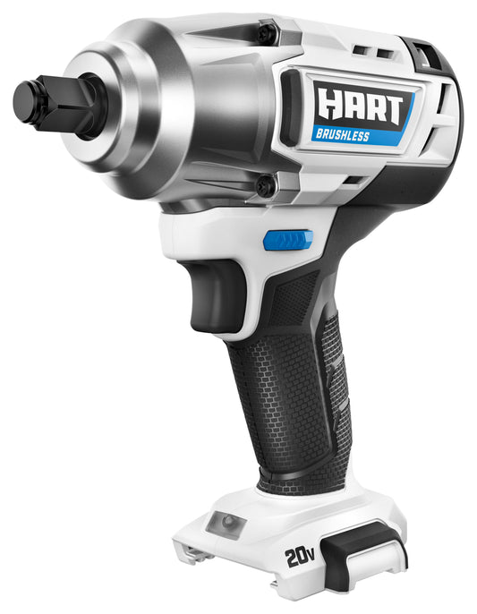 HART 20-Volt 1/2-inch Battery-Powered Brushless Impact Wrench (Battery Not Included)