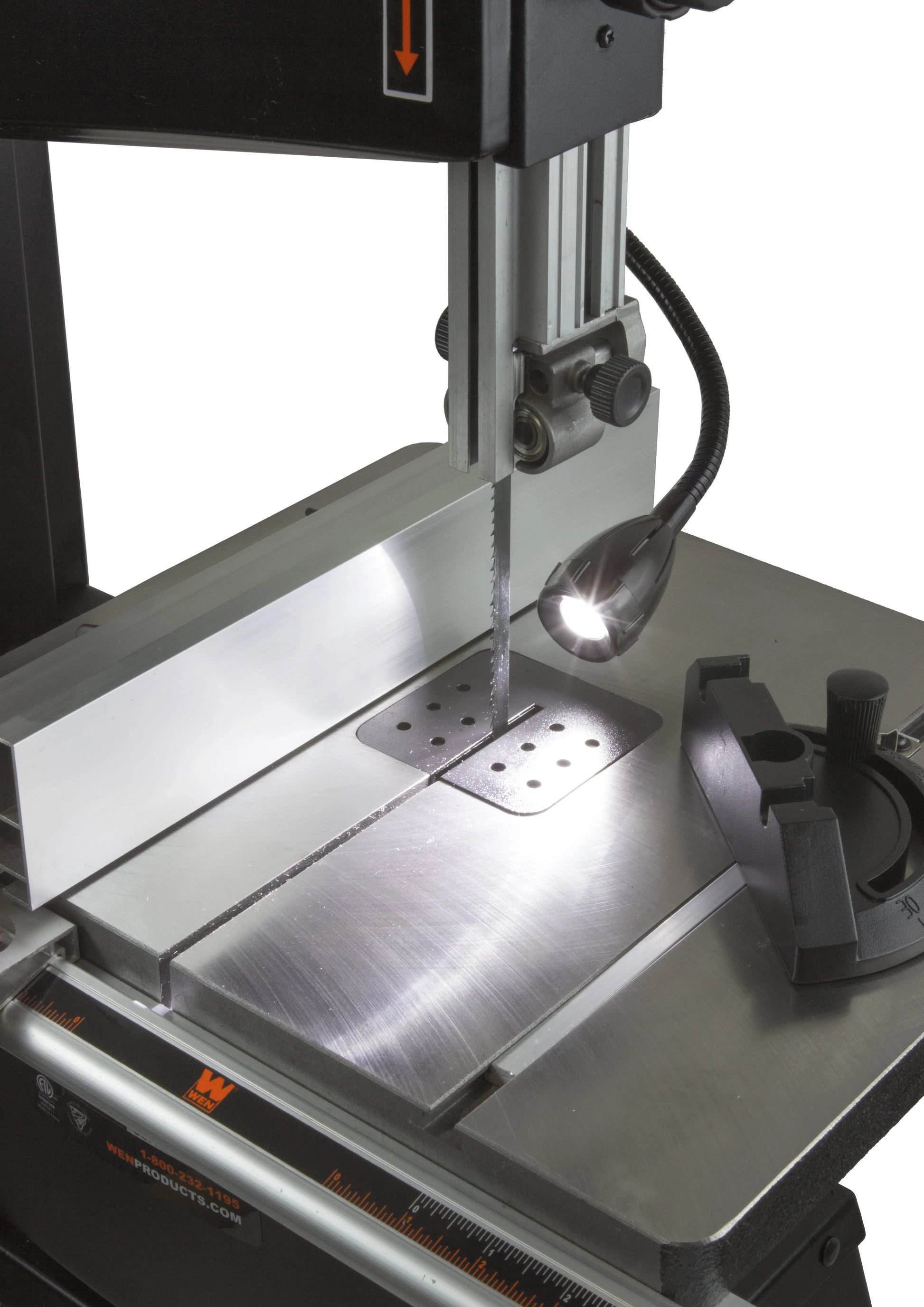 Wen 3.5 Amp 10-inch Two-Speed Band Saw with Stand and Worklight BA3962