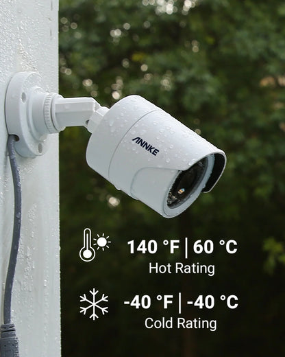 ANNKE 8CH 1080P Outdoor CCTV Video Home Security 8PCS White Bullet Weatherproof Camera System Surveillance Kits With No Hard Drive Disk