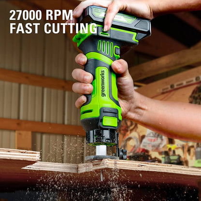 Greenworks 24V Speed Saw Rotary Cut 27,000 RPM Tools 6 Piece Kit with 2Ah Battery and Charger