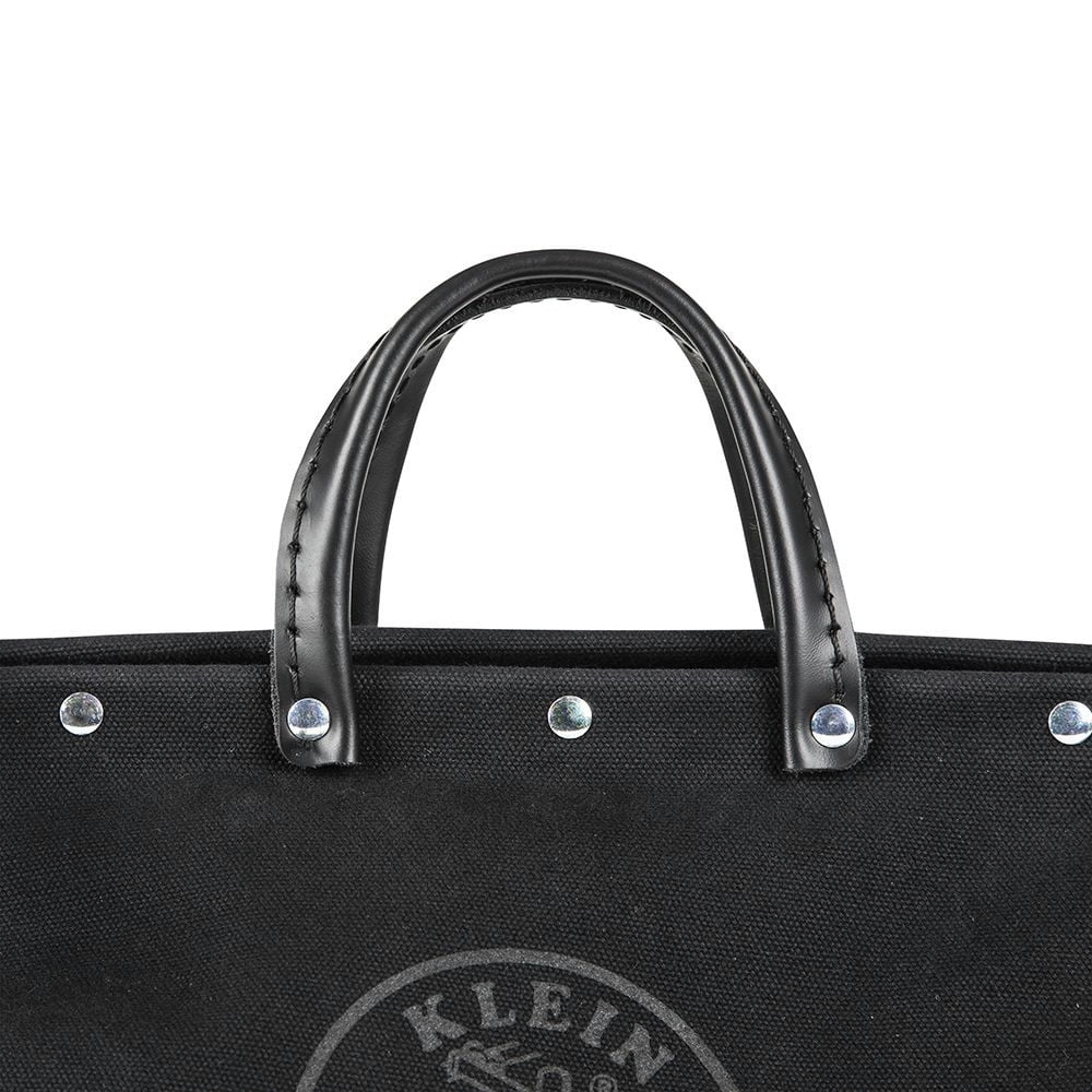 Klein Tools 510216SPBLK 16 in. Deluxe Canvas Tool Bag - Large, Black