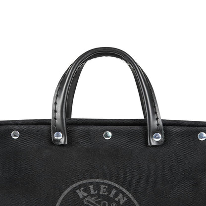 Klein Tools 510216SPBLK 16 in. Deluxe Canvas Tool Bag - Large, Black