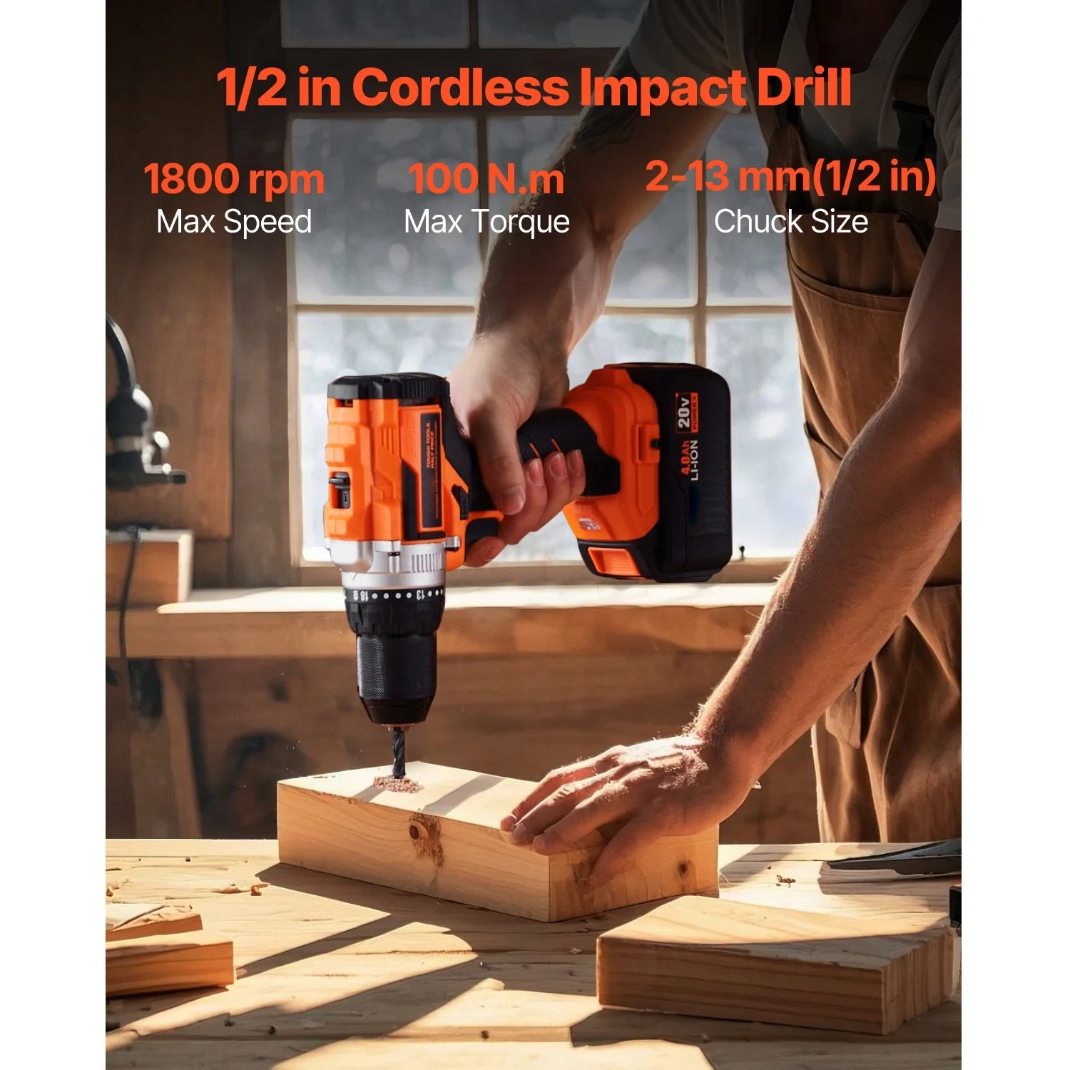 KFFKFF Equipment Set, 20V Brushless 5-Piece Set, Wireless Power Equipment Set, Wireless Drill and Impact Driver, inclusive of 4.0 Ah Batteries, Charging Device, Reciprocal Saw, Round Saw