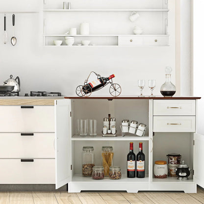 Gymax Buffet Storage Cabinet Console Table Kitchen Sideboardd Home Furni W/2 Drawers