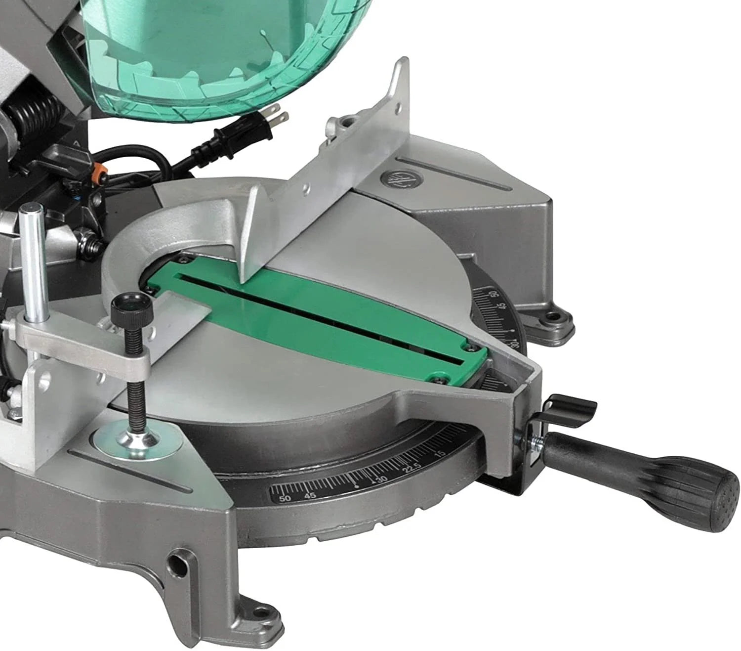 Metabo HPT 10-Inch Compound Miter Saw, Single Bevel, 15-Amp Motor, 0-52 Miter Angle Range, 0-45 Bevel Range, Large Table, 10" 24T TCT Miter Saw Blade C10FCGS
