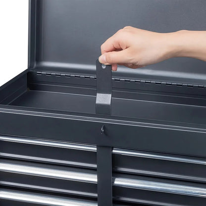 Gundir 4-Drawer Rolling Tool Chest with Lockable Wheels, 2 in 1 Storage Cabinet and Detachable Top Box for Garage Workshop Automotive Repair, Black