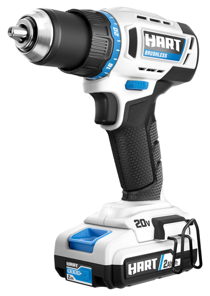 HART 20-Volt Brushless 1/2-inch Drill/Driver Kit, Gen 2