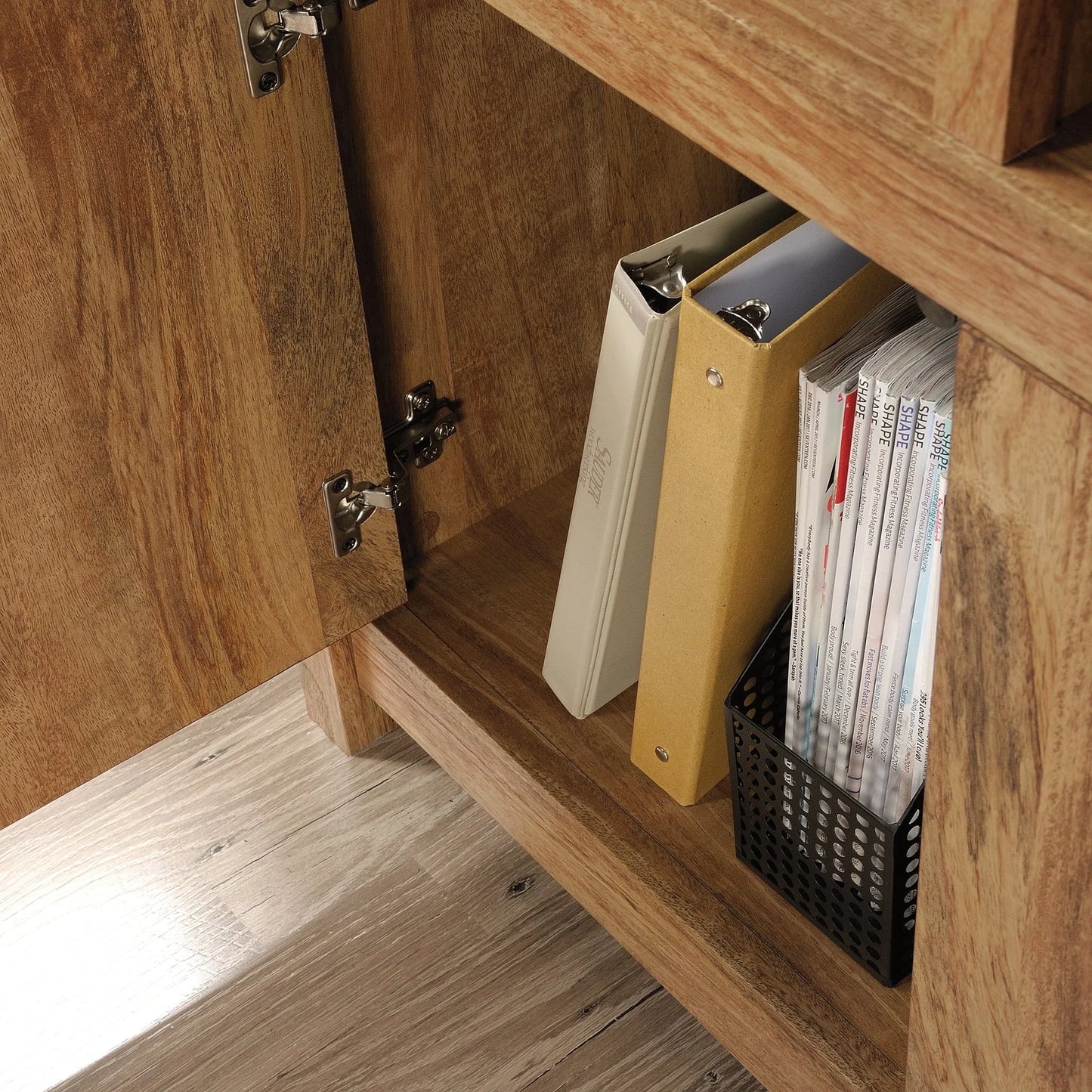 Sauder Cannery Bridge Bookcase Storage Wall Unit, Sindoori Mango Finish