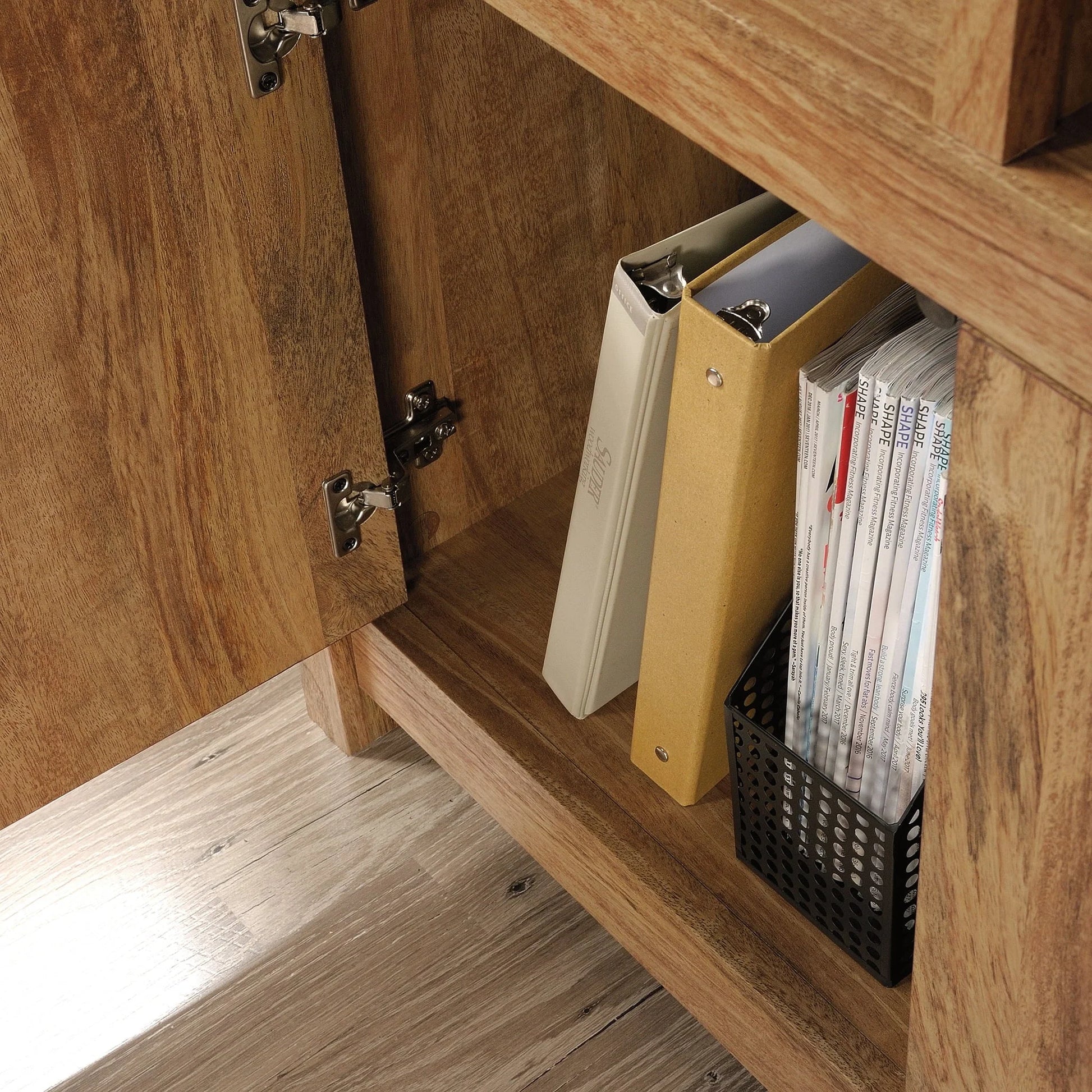 Sauder Cannery Bridge Bookcase Storage Wall Unit, Sindoori Mango Finish