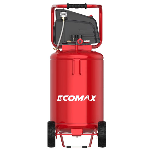 Ecomax 20 Gallon Portable Air Compressor, 150 PSI 1.5 HP Oil-Free Electric for Home Garage & Shop