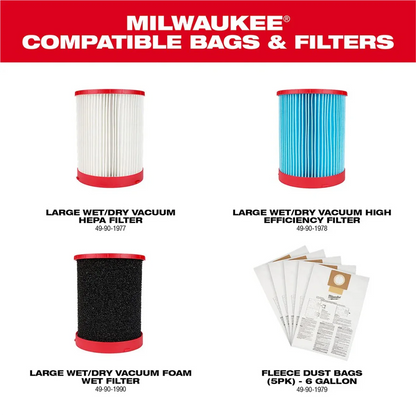 Milwaukee 0910-20 M18 FUEL 6 Gallon Wet/Dry Vacuum