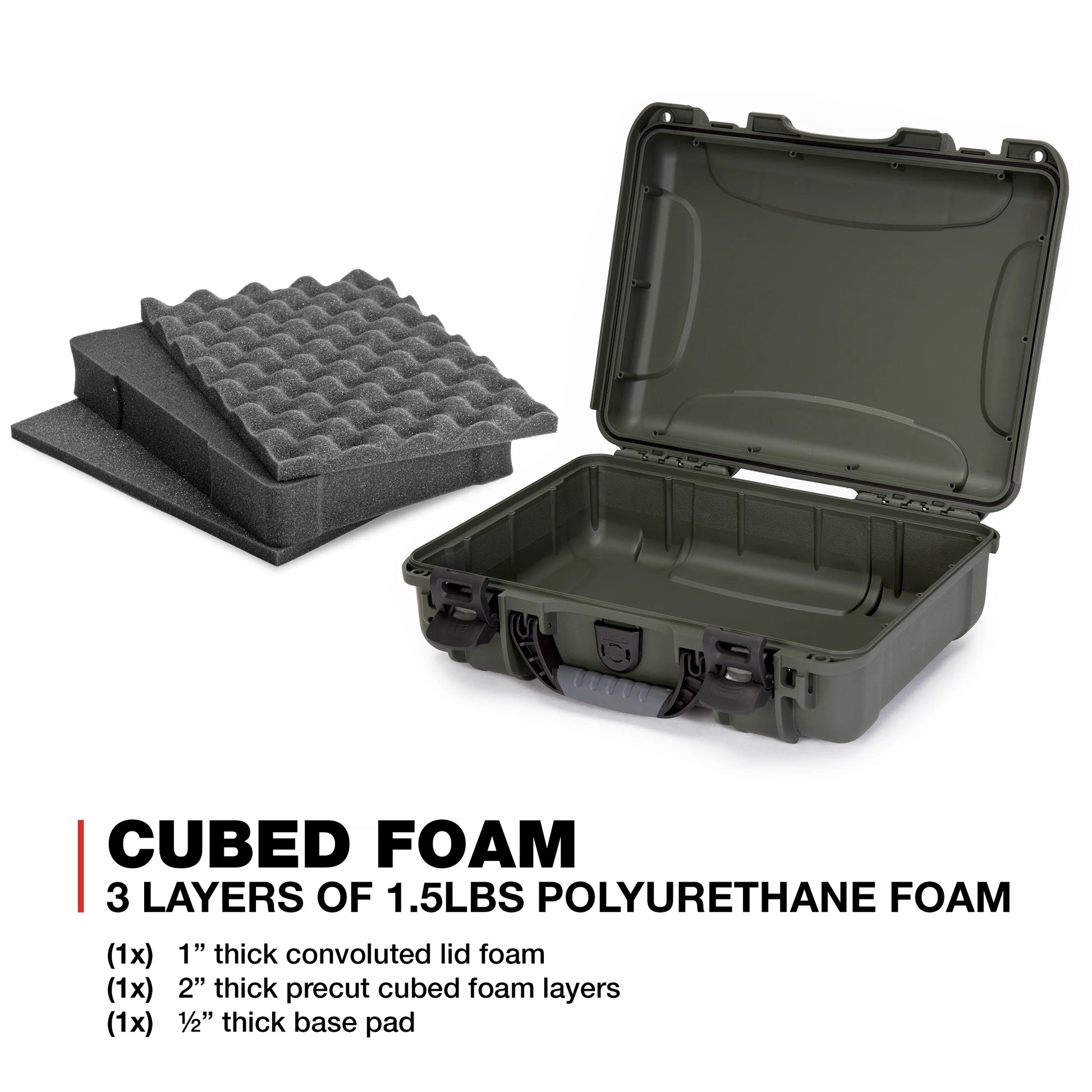 Nanuk 910 Professional Gun Case, Military Approved, Waterproof and Shockproof - Olive