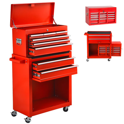 Odaof 8-Drawer Rolling Tool Chest on Wheels with Drawers Locking Toolbox Organizer for Mechanics Garage Workshop Blue