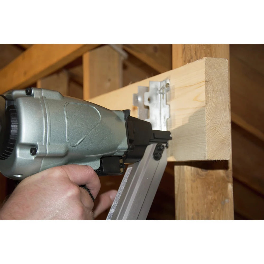 Metabo HPT Metal Connector Nailer | Pro Preferred Brand of Pneumatic Nailers | 36 Degree Magazine | Accepts up to 1-1/2-Inch Nails | Ideal for Fastening Metal Connectors to Wood | NR38AK