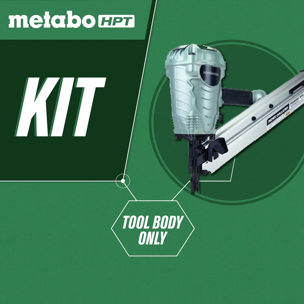 Metabo HPT Framing Nailer, Pro Preferred Brand of Pneumatic Nailers, 30 Degree Magazine, Accepts 2-Inch to 3-1/2-Inch Paper Collated Nails, Ideal for Framing, Truss Build Up, Wall Sheathing, NR90ADS1