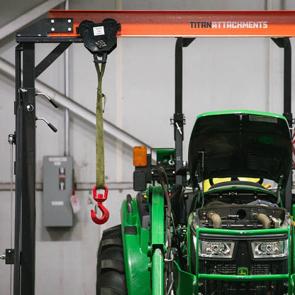 Titan Attachments Telescoping Gantry Crane, 2 Ton Capacity, Shop Lift Hoist