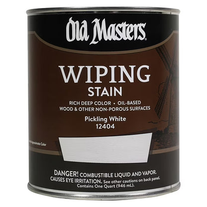 4-Pack of 1 qt Old Masters 12404 Pickling White Old Masters Oil-Based Wiping Stain