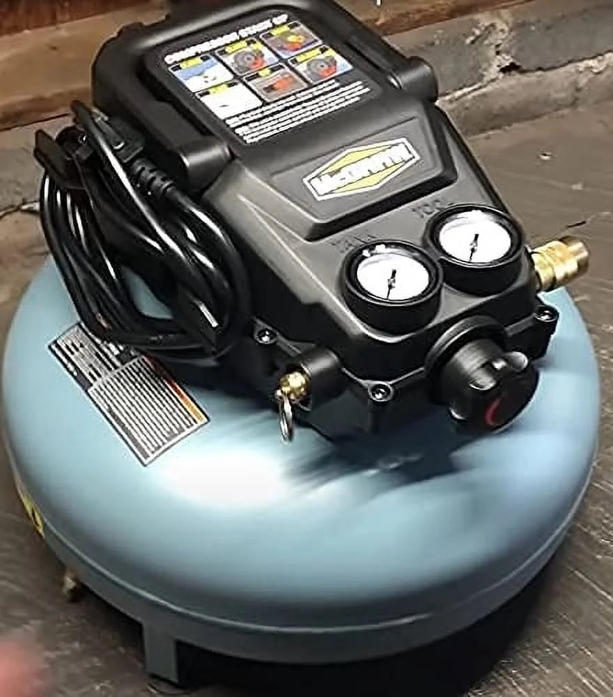 3 Gallon 1/3 HP 110 PSI Oil-Free Pancake Air Compressor