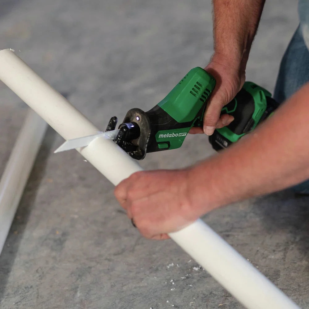 Metabo HPT 18V MultiVolt Cordless Reciprocating Saw | One-Handed Design | 3,200 Strokes Per Minute | Accepts Reciprocating or Jig Saw Blades | Lifetime Tool Warranty | CR18DAQ4