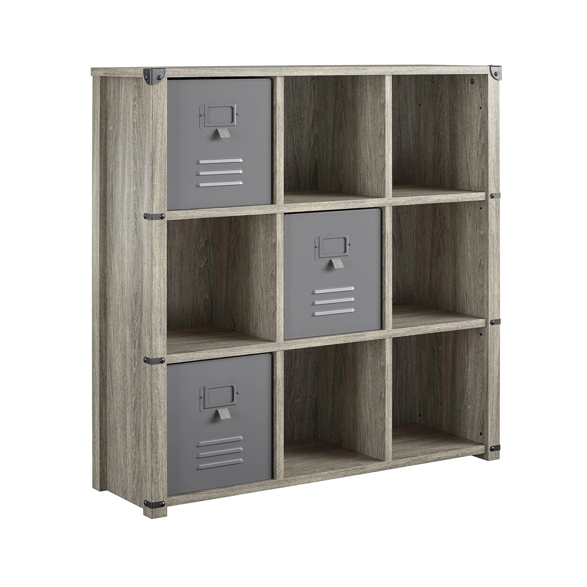 Nova 9 Cube Storage Bookcase - Grey Oak