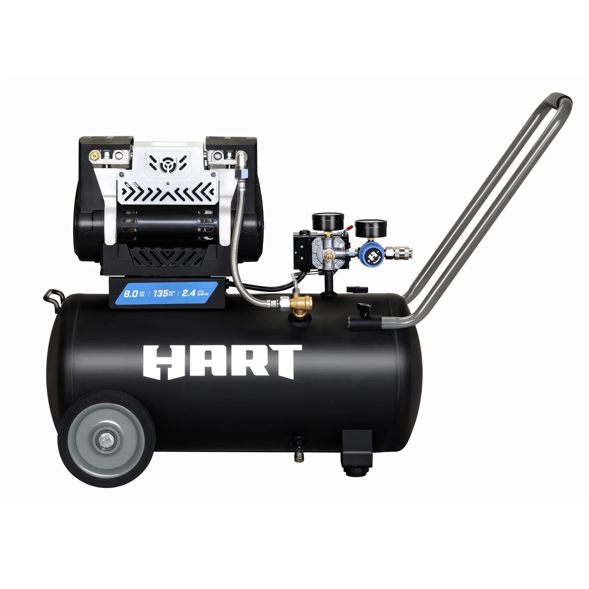 HART Black 135 PSI Oil-Free Electric Air Compressor 8 gal
