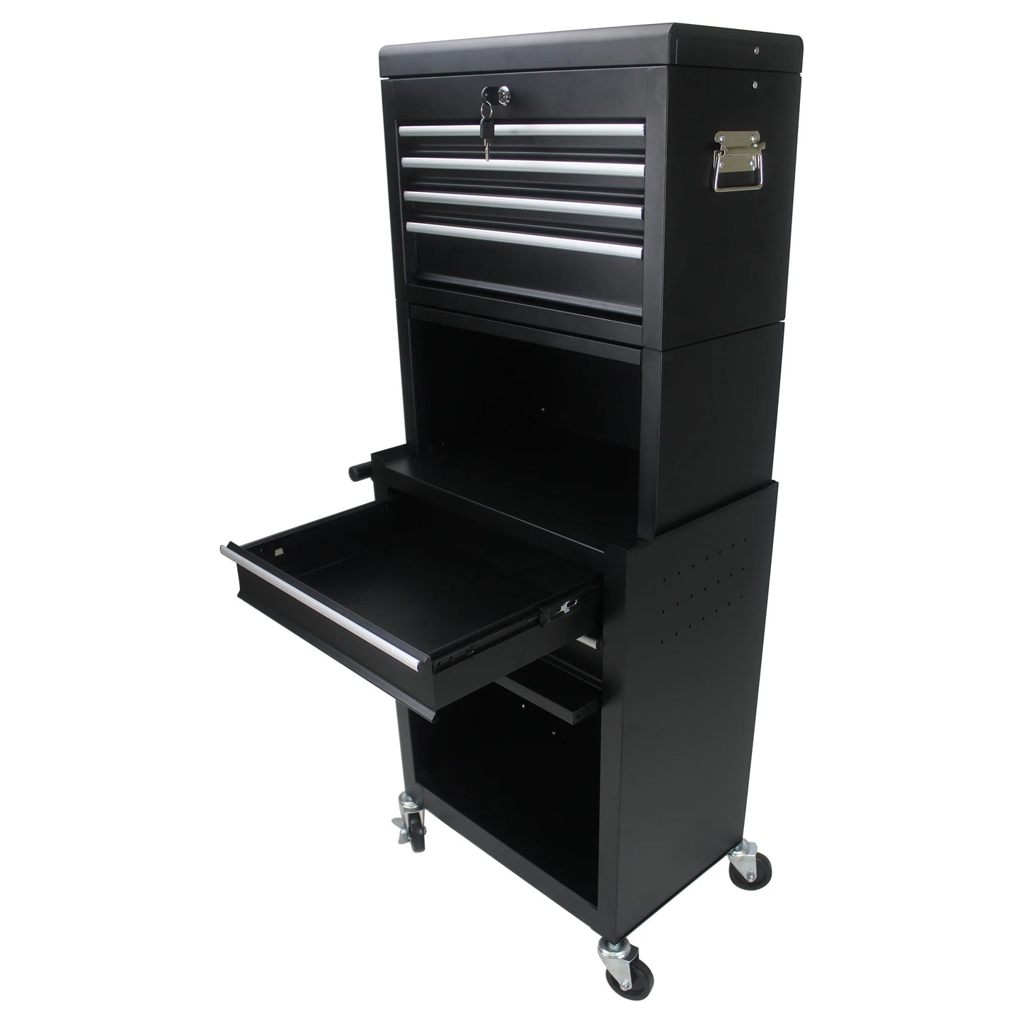 ARTMAN 6-Drawer 2 in 1 Mechanic Tool Box Storage Cabinet,High Capacity Rolling Tool Chest with Wheels and Drawers for Garage Workshop Warehouse Repair Shop