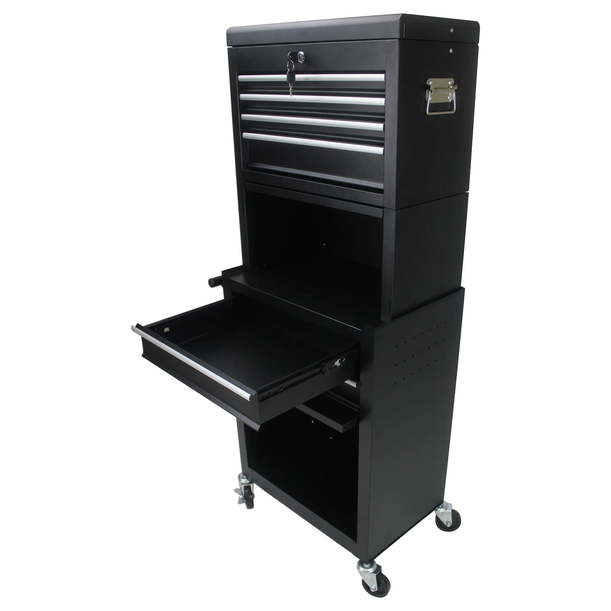 ARTMAN 6-Drawer 2 in 1 Mechanic Tool Box Storage Cabinet,High Capacity Rolling Tool Chest with Wheels and Drawers for Garage Workshop Warehouse Repair Shop