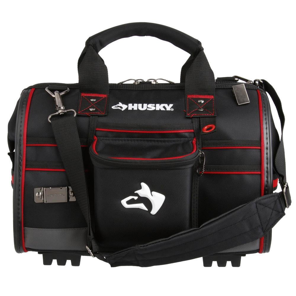 Husky 16 in. Large Mouth Tool Bag with Tool Wall