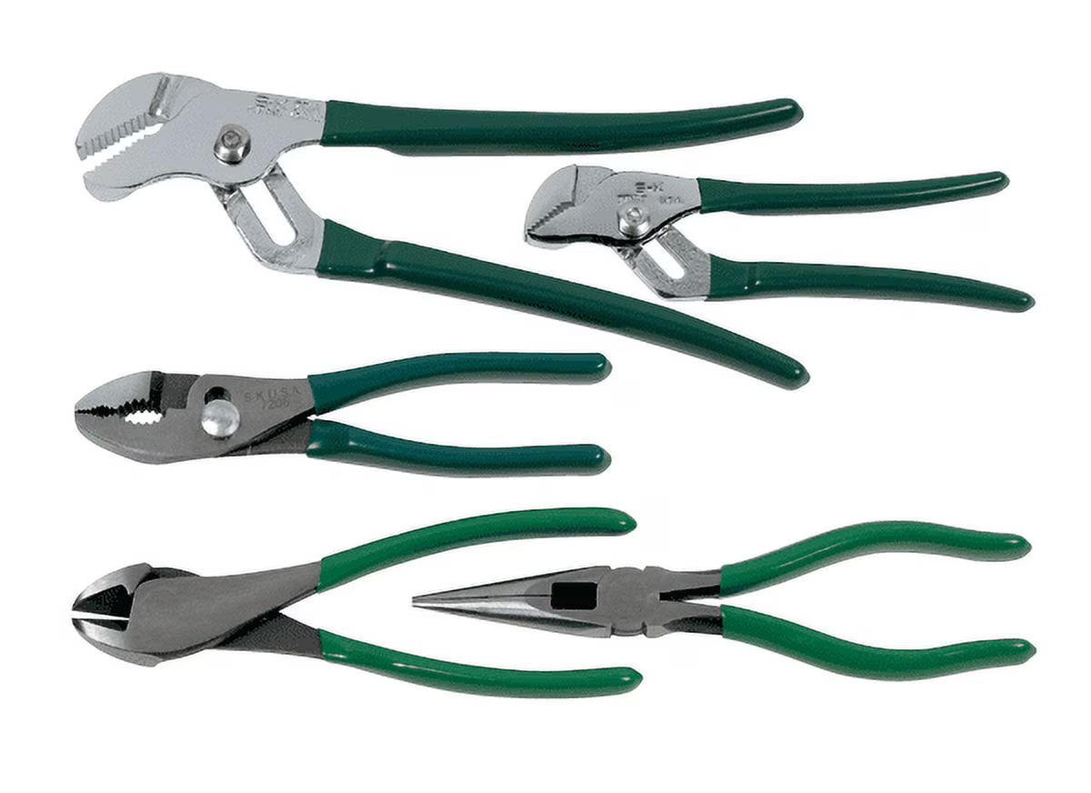 SK 17835 Plier SetC 5 Piece Joint Tongs Combination, Adjustable Cutters. General Purpose Hand Tool