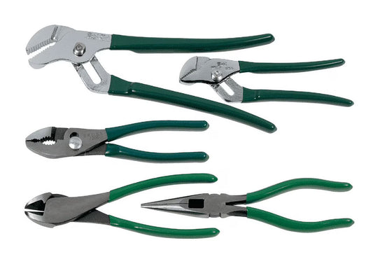 SK 17835 Plier SetC 5 Piece Joint Tongs Combination, Adjustable Cutters. General Purpose Hand Tool