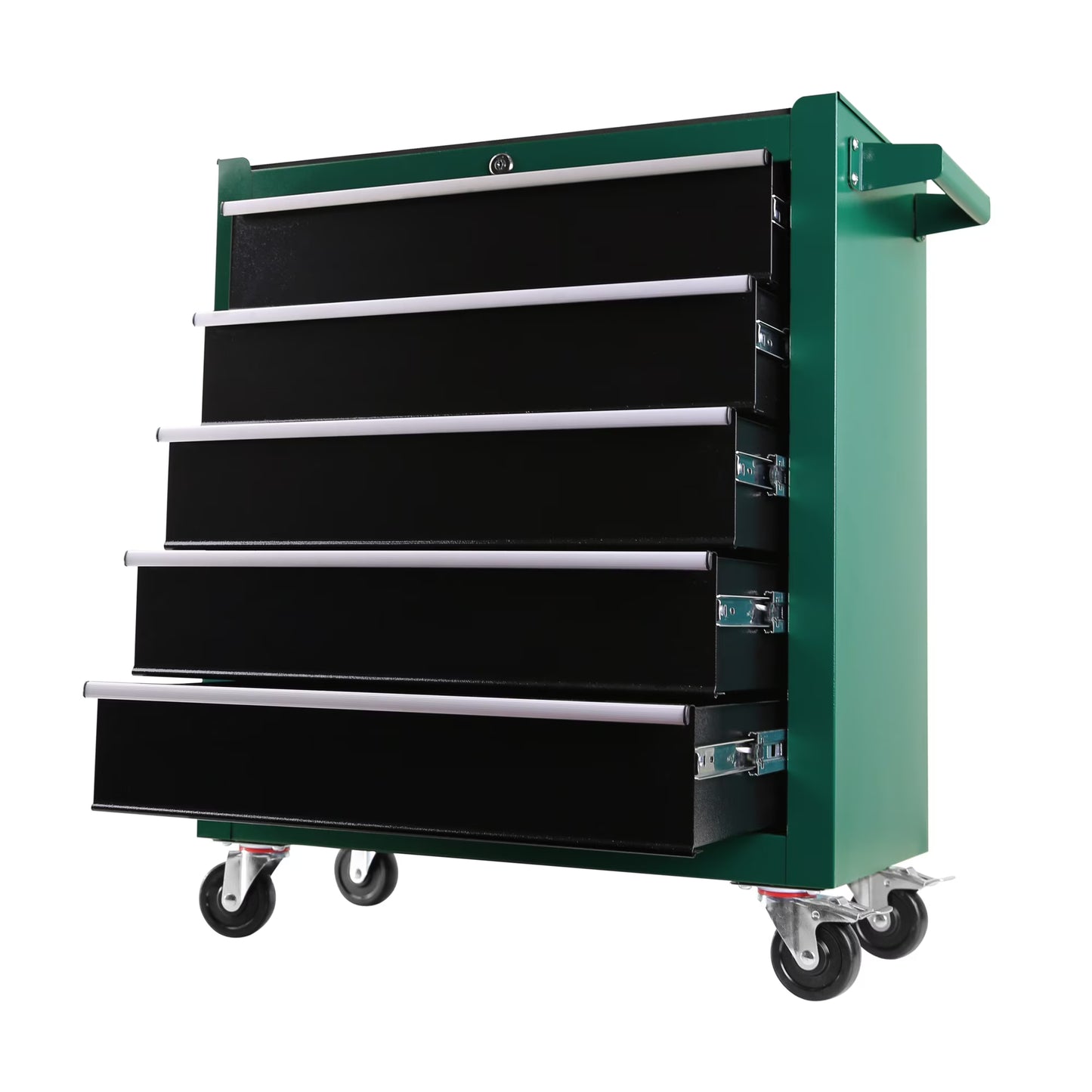 5-Drawers Rolling Tool Chest,Tool Chest with Link Buckle And Can Be Combined To Large Cabinet Set,Tool Cabinet On Wheels with Keyed Locking System And Drawer Liners,for Warehouse,Garage