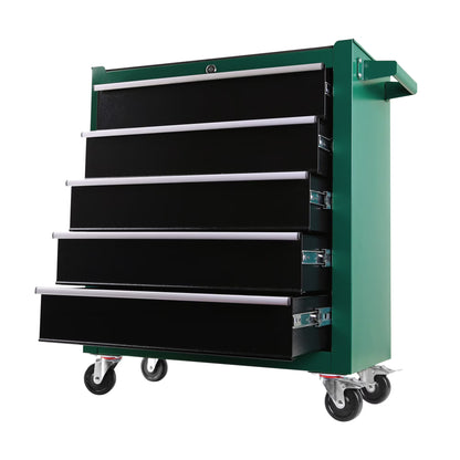 5-Drawers Rolling Tool Chest,Tool Chest with Link Buckle And Can Be Combined To Large Cabinet Set,Tool Cabinet On Wheels with Keyed Locking System And Drawer Liners,for Warehouse,Garage