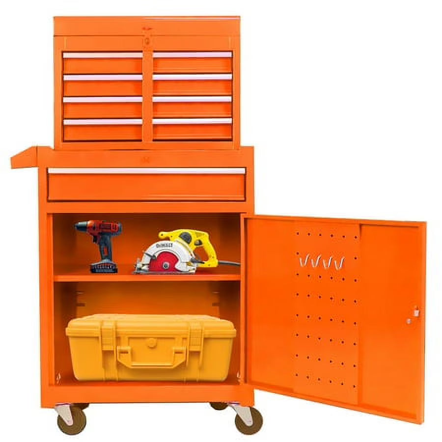Tool Chest with 5 Drawers, Rolling Tool Box, Lockable Tool Cabinet Hidden Double Tool Organizer