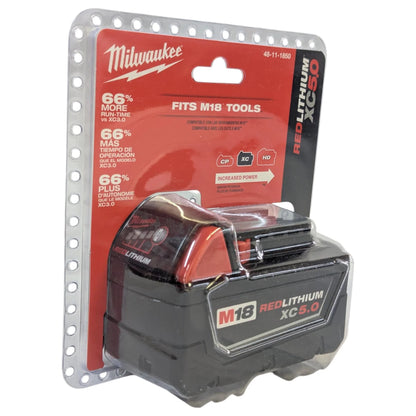 Milwaukee 48-11-1850 M18 REDLITHIUM XC 5.0Ah Battery Pack - 18V Lithium-Ion Rechargeable Power Tool Battery
