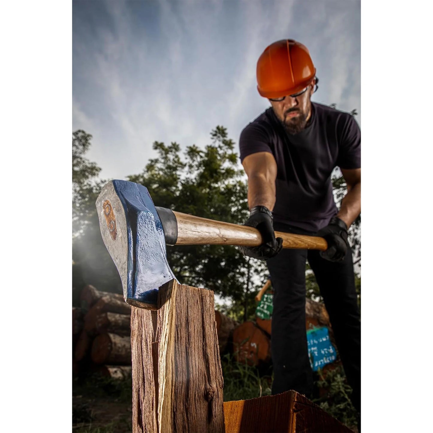 Estwing 8 lb Wood Splitting Maul with 36" Hickory Wood Handle & Steel Blade