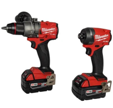 Milwaukee 3697-22 M18 FUEL 18V Brushless Cordless 2-Tool Combo Kit - Hammer Drill & Impact Driver with (2) 5.0Ah Batteries, Charger & Case