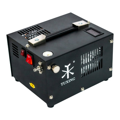 TUXING 4500Psi PCP Air Compressor w/Built-in Transformer, One-Button Start for PCP Rifles, Paintball Guns, Diving Tanks