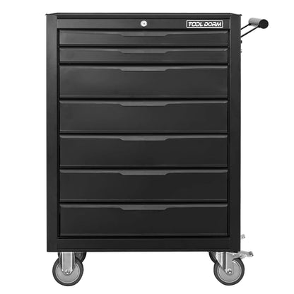 Tool Cabinet Tool Cart 24.2inch with 7 Drawers and Wheels, Metal Rolling Tool Box Locked Drawers Storage Organizer Cabinet for Garage, Warehouse, Repair Shop, Workshop, Brand