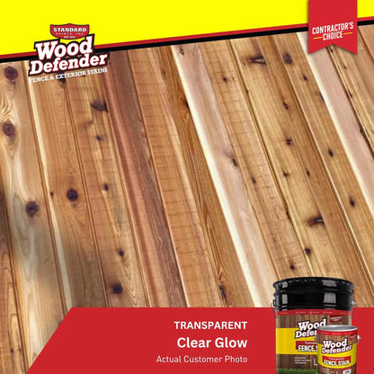 Wood Defender Transparent Fence Stain Clear Glow 5 Gallon
