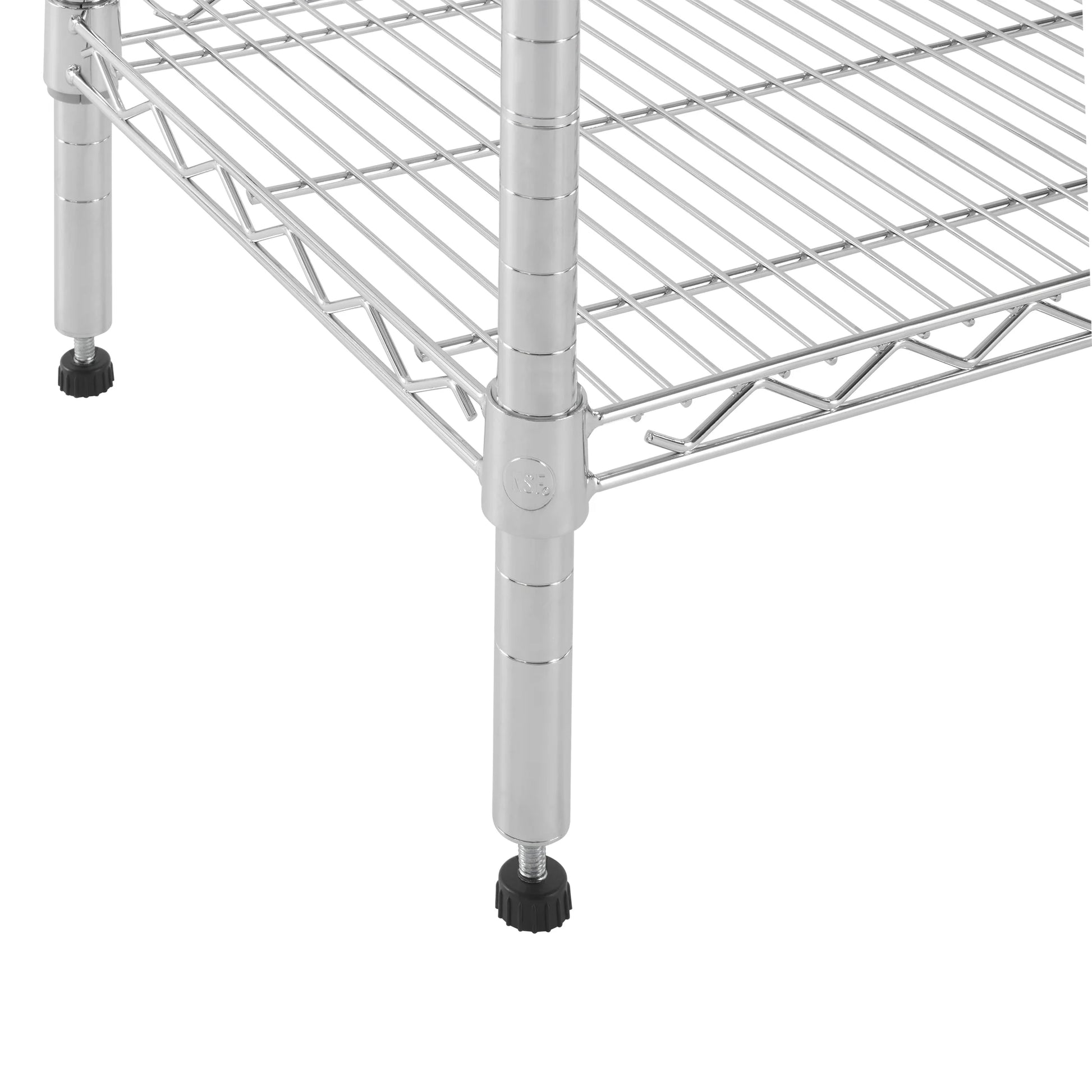 Hyper Tough 5-Tier Multipurpose Wire Shelving Rack, Chrome Color, 3000lbs Load Capacity