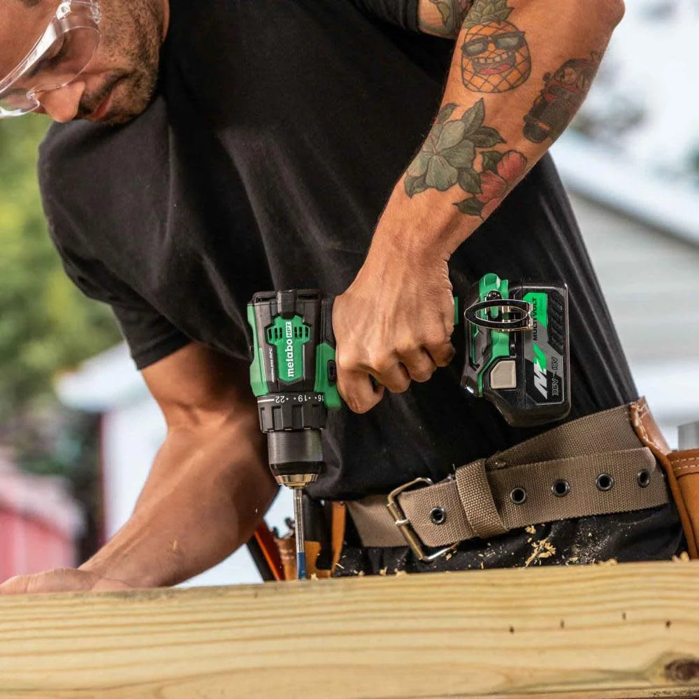Metabo HPT 18V MultiVolt Cordless Driver Drill Kit | 620 in-lbs of Torque | Compact | Reactive Force Control | 22 + 1 Clutch Settings | LED Light | Belt Hook | Lifetime Tool Warranty | DS18DEX