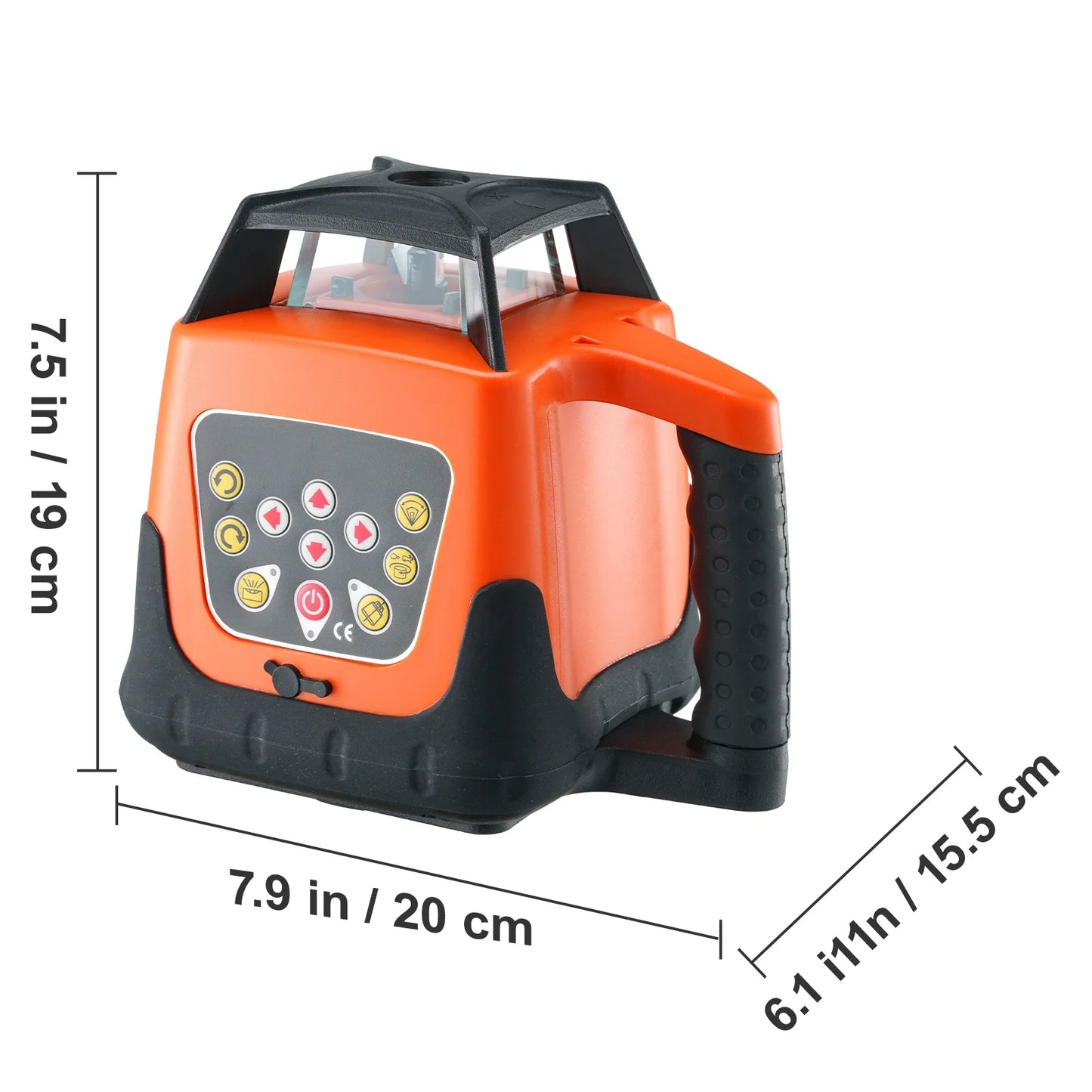 KFFKFF Laser Level, 1650ft Range, 360? Self-Leveling Red Cross Line, Adjustable 5 Speeds & 4 Scan Angles, IP66 Water-Resistant, Remote & Manual Modes, Includes Battery
