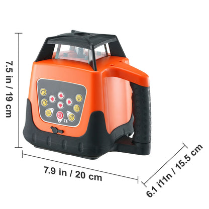 KFFKFF Laser Level, 1650ft Range, 360? Self-Leveling Red Cross Line, Adjustable 5 Speeds & 4 Scan Angles, IP66 Water-Resistant, Remote & Manual Modes, Includes Battery