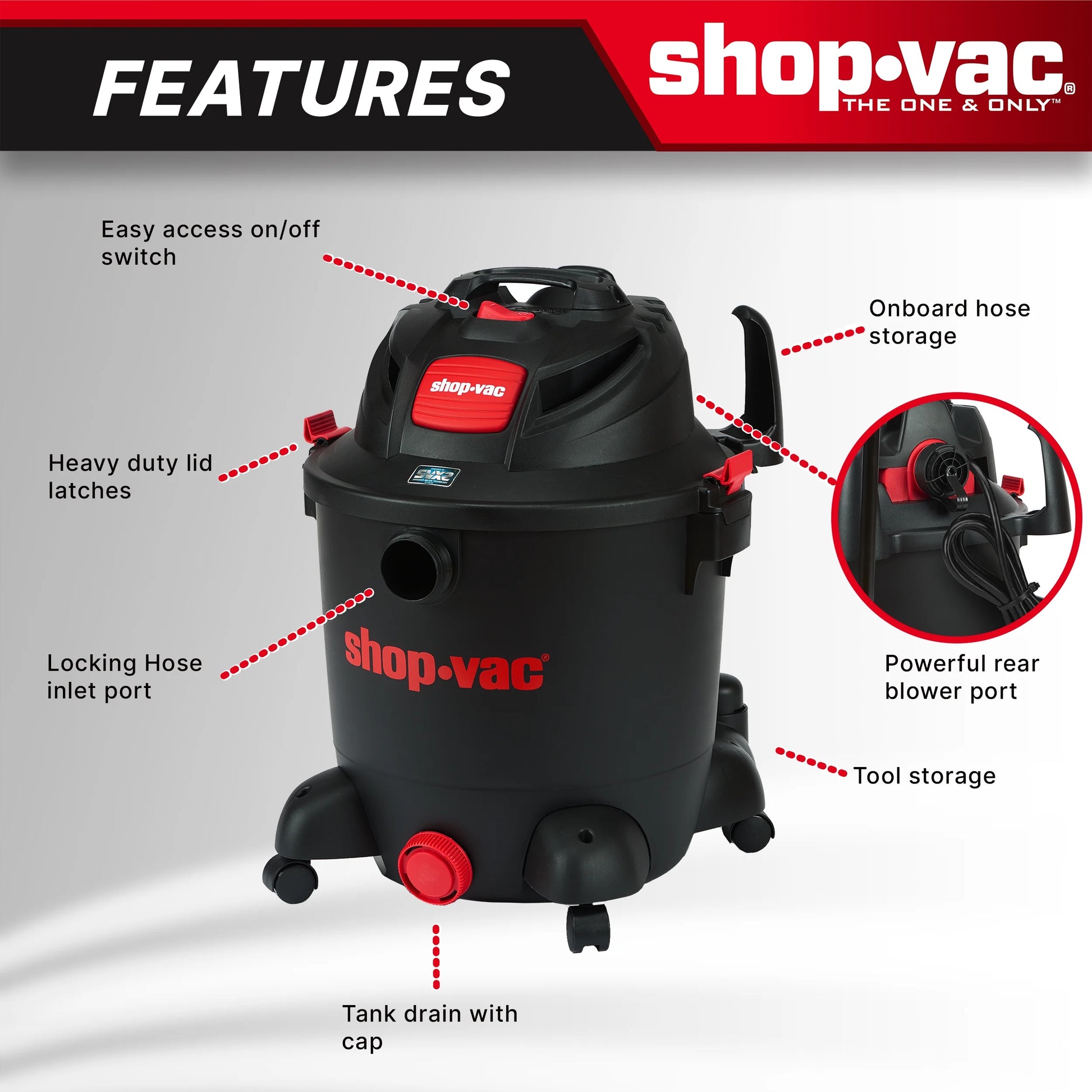 Shop-Vac 12 Gallon 5.5 PHP Wet Dry Vacuum (w/SVX2 Technology)